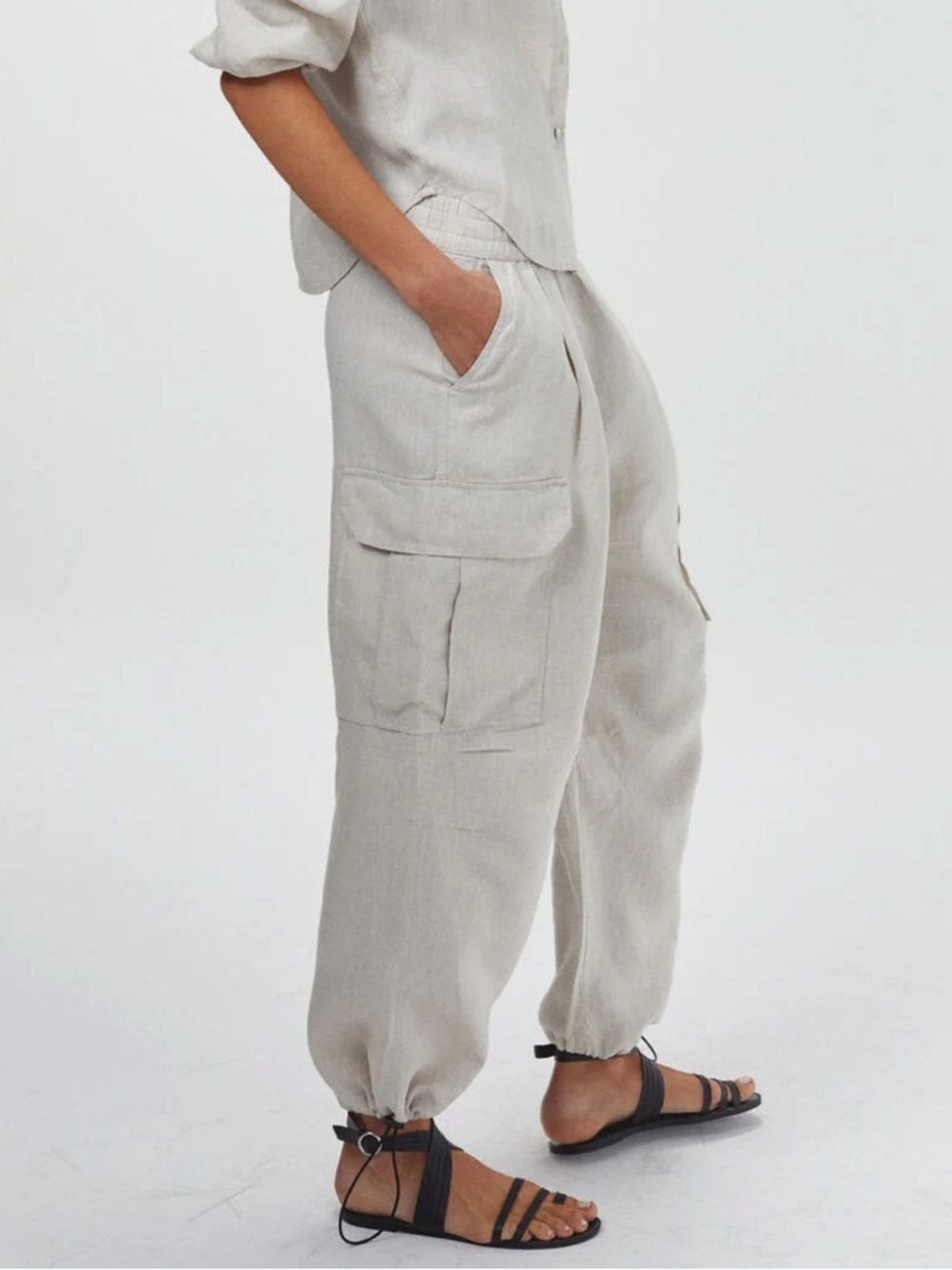 Lanhtropy linen cargo pants S
